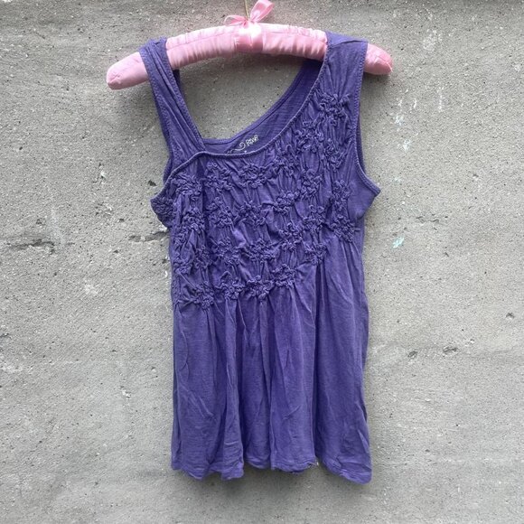Purple Asymmetrical Fairy Tank - Picture 1 of 6